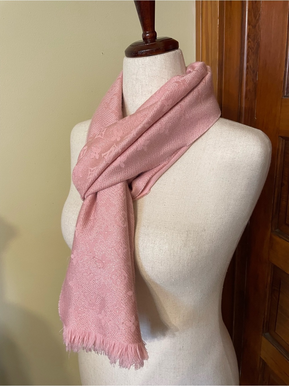 Louis Vuitton Velvet Rose Monogram Scarf/Shawl